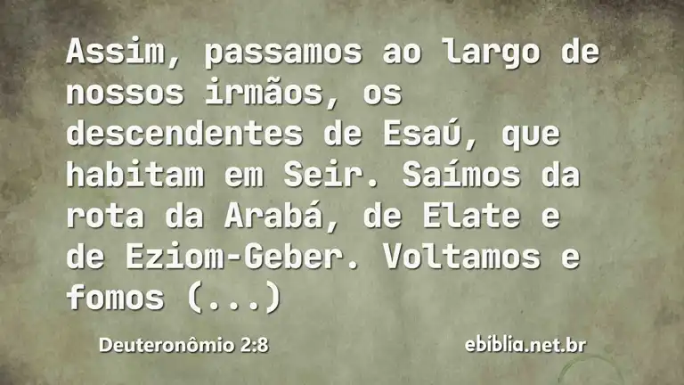 Deuteronômio 2:8