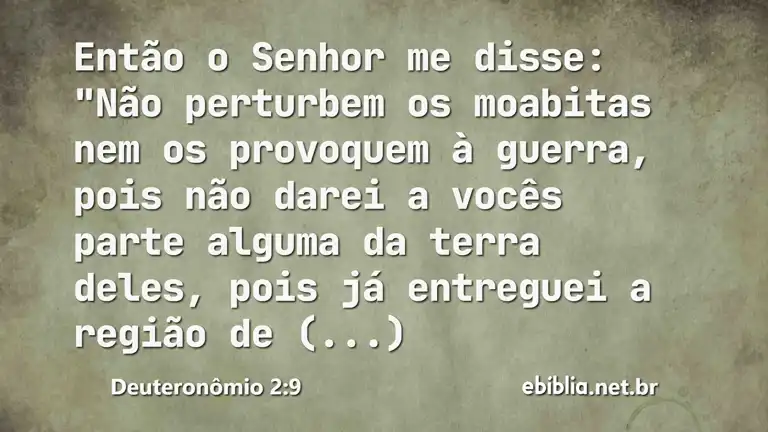 Deuteronômio 2:9