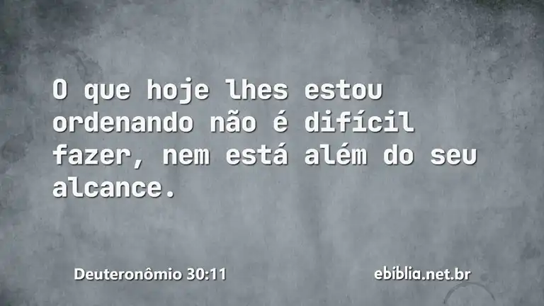 Deuteronômio 30:11