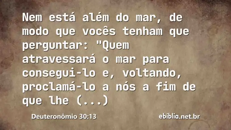 Deuteronômio 30:13