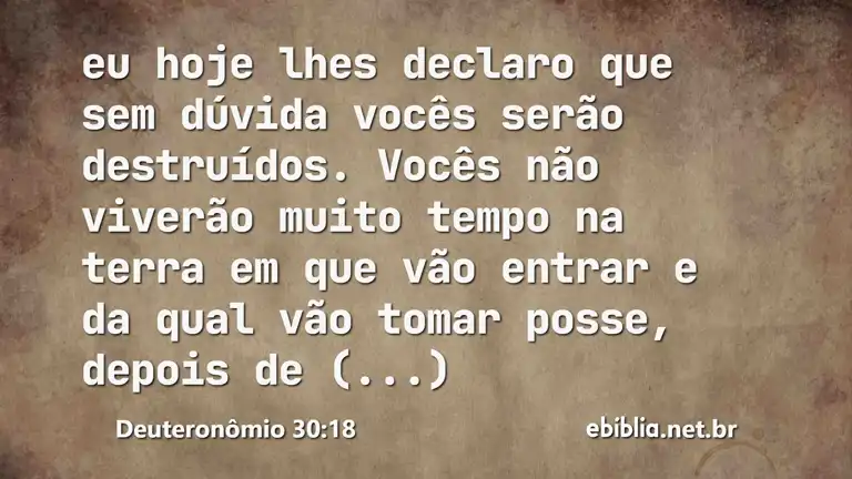 Deuteronômio 30:18