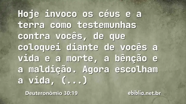 Deuteronômio 30:19