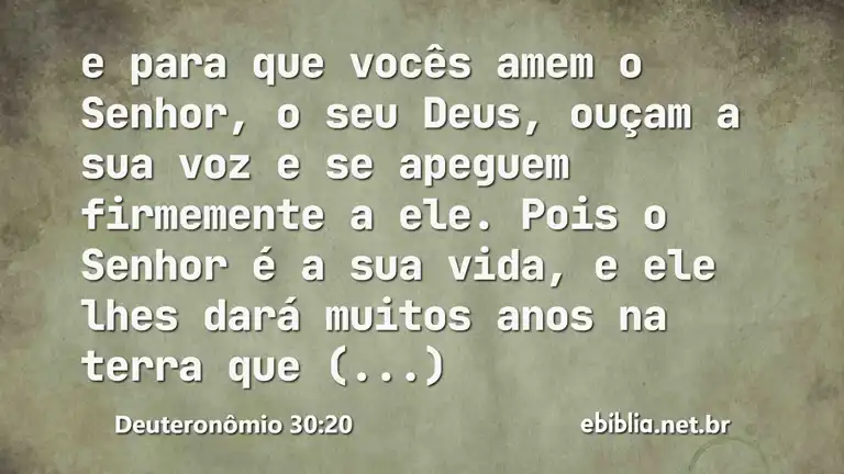 Deuteronômio 30:20