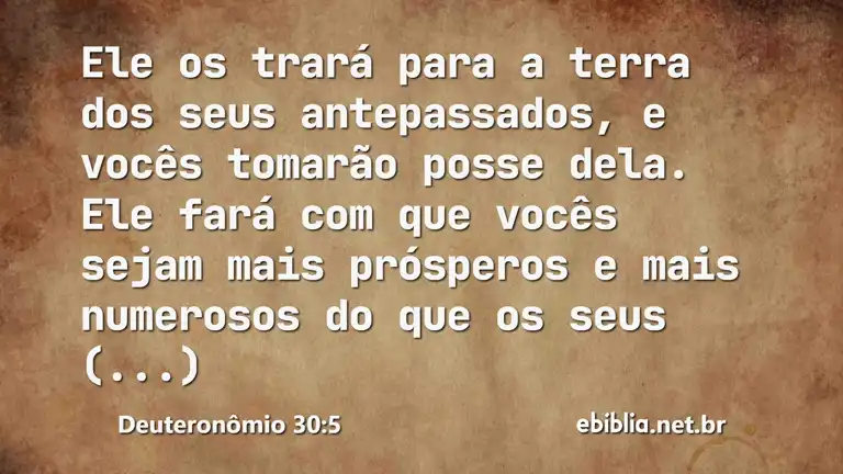 Deuteronômio 30:5