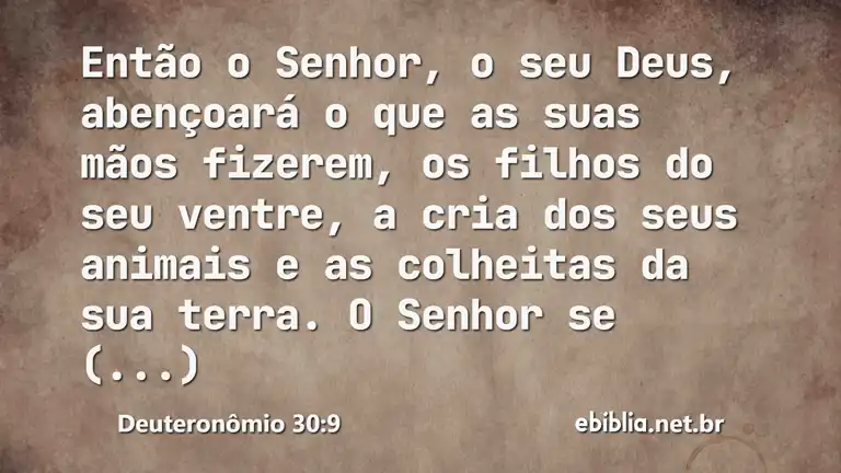 Deuteronômio 30:9