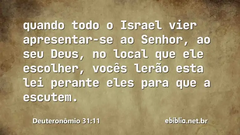 Deuteronômio 31:11