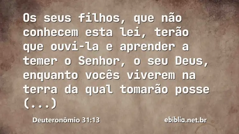 Deuteronômio 31:13