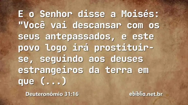 Deuteronômio 31:16