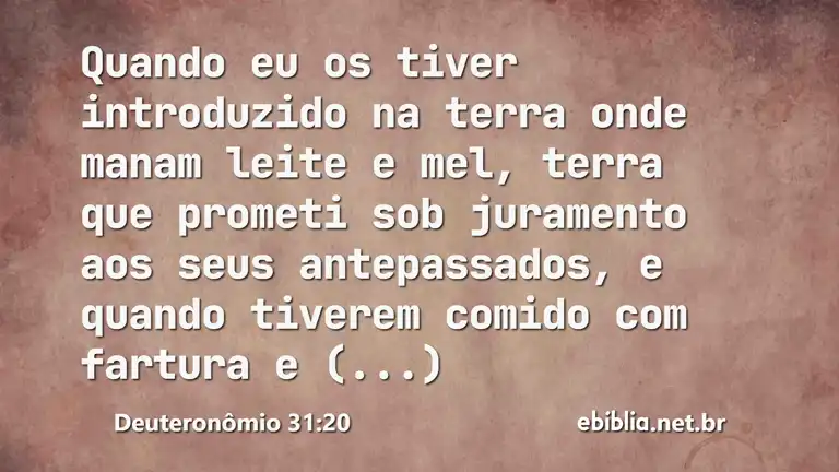 Deuteronômio 31:20