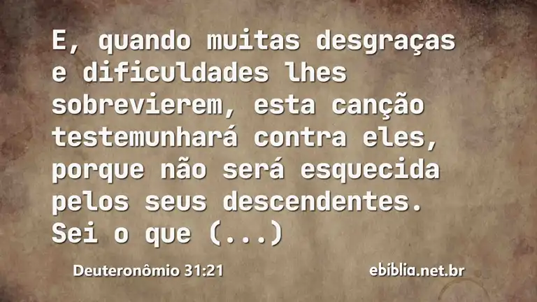 Deuteronômio 31:21