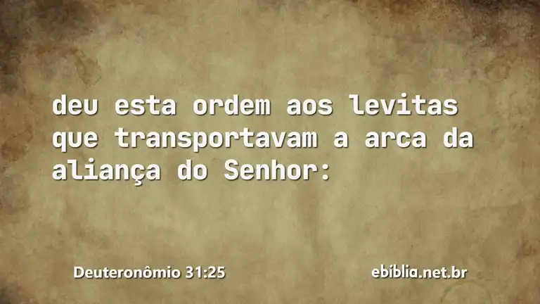 Deuteronômio 31:25