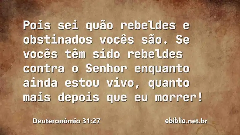 Deuteronômio 31:27