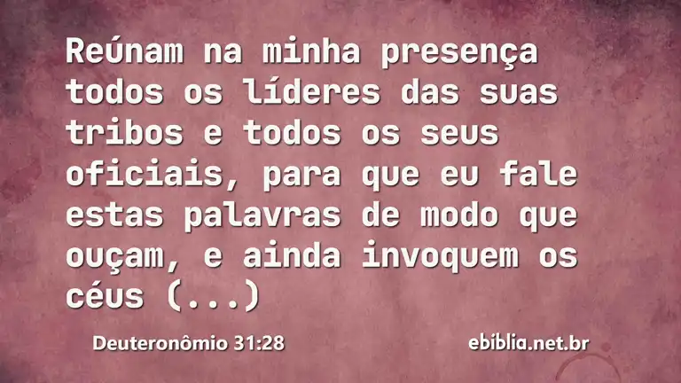 Deuteronômio 31:28