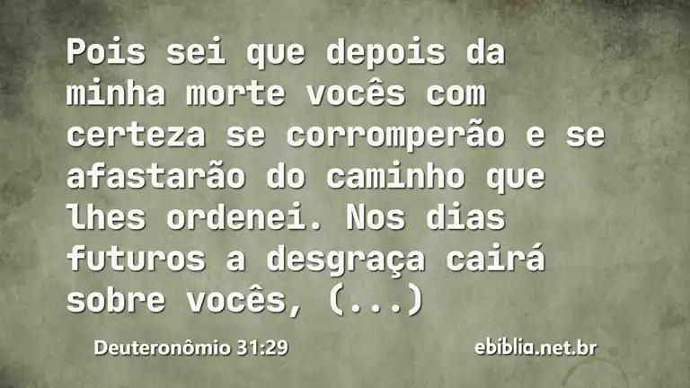 Deuteronômio 31:29