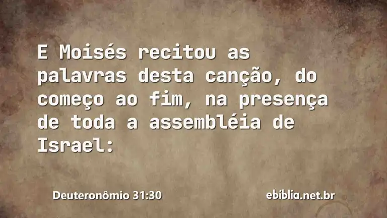 Deuteronômio 31:30