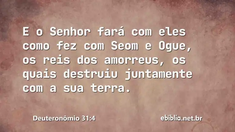 Deuteronômio 31:4