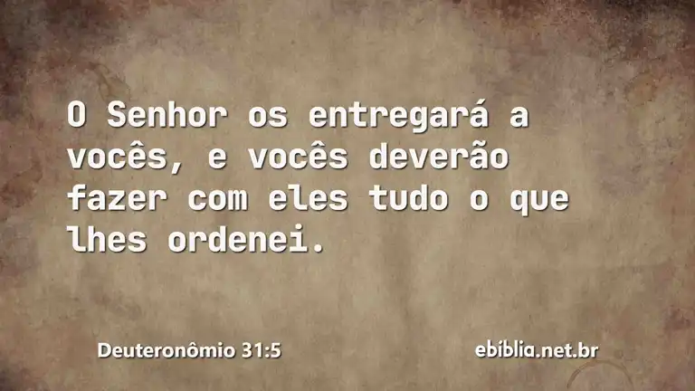 Deuteronômio 31:5