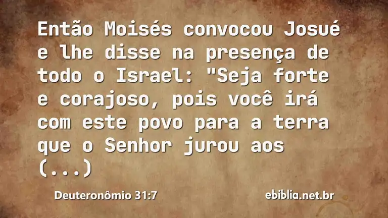 Deuteronômio 31:7