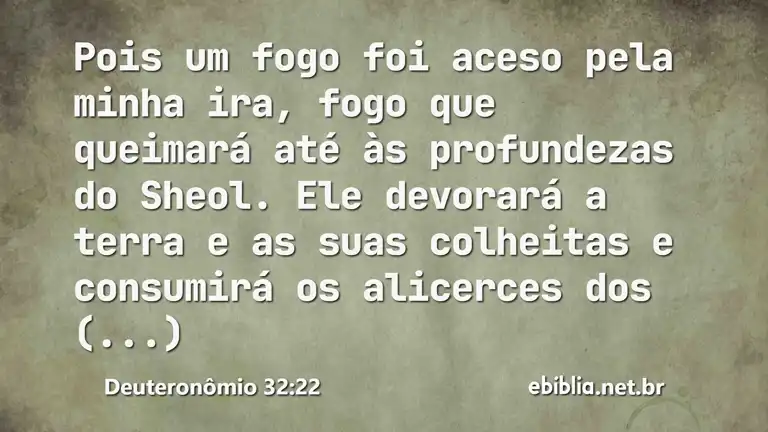 Deuteronômio 32:22