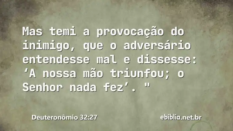 Deuteronômio 32:27