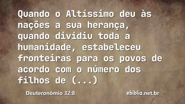 Deuteronômio 32:8