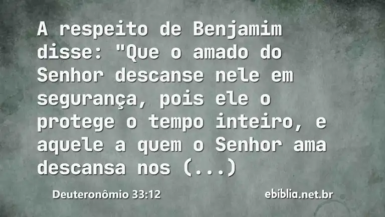 Deuteronômio 33:12