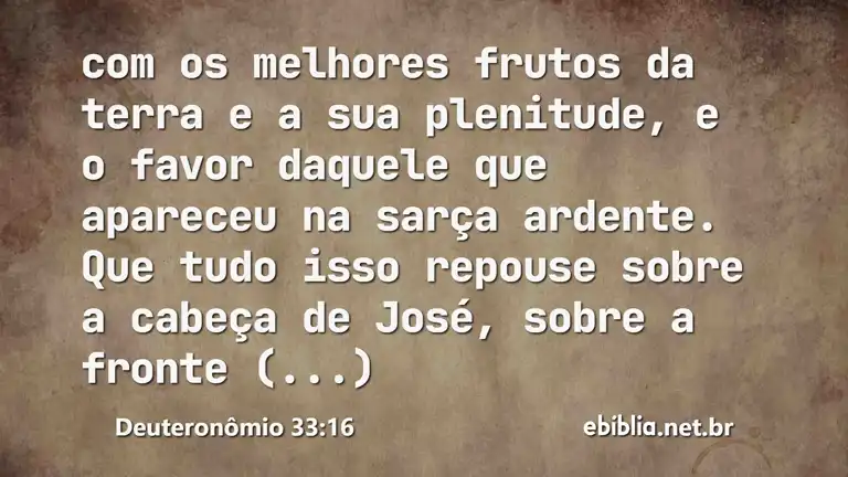 Deuteronômio 33:16