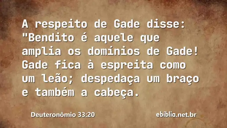 Deuteronômio 33:20