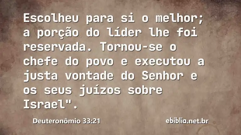 Deuteronômio 33:21