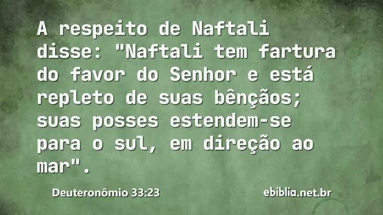 Deuteronômio 33:23