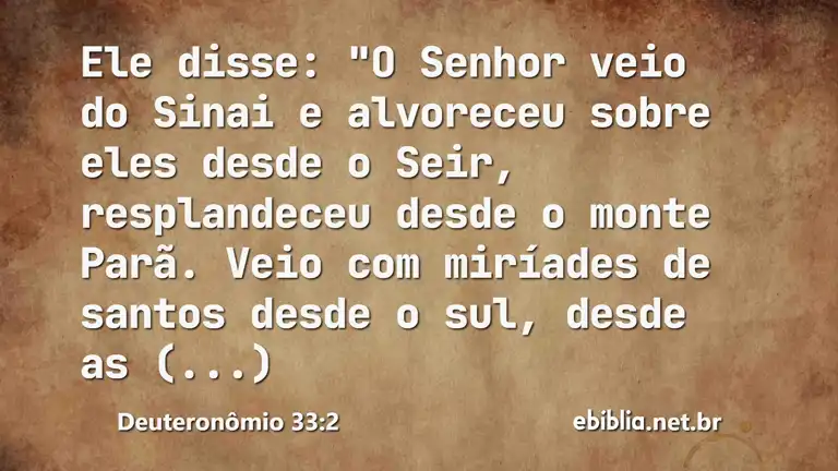 Deuteronômio 33:2