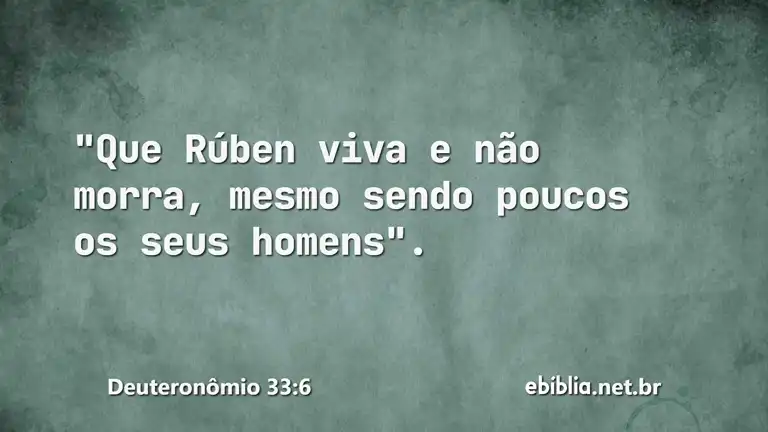 Deuteronômio 33:6