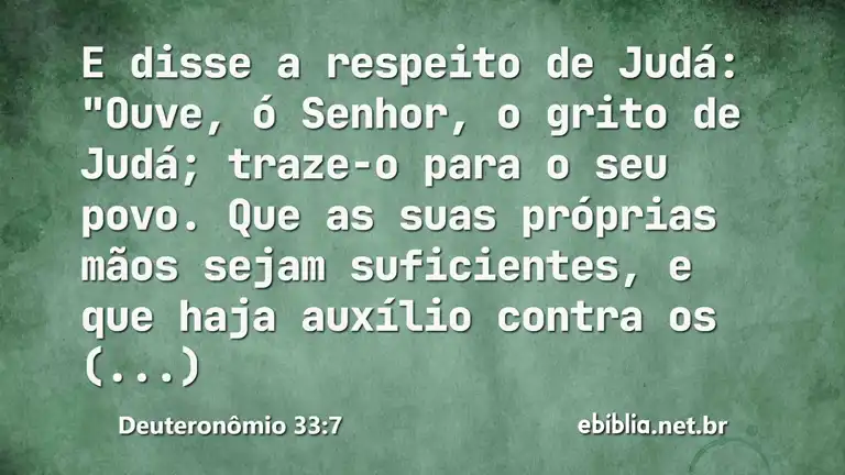 Deuteronômio 33:7