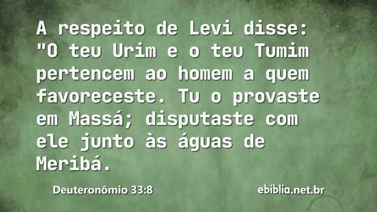 Deuteronômio 33:8