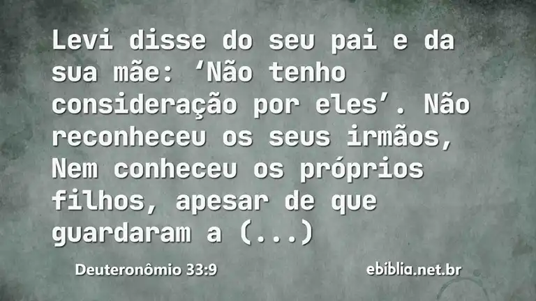 Deuteronômio 33:9