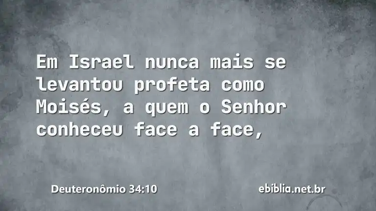 Deuteronômio 34:10