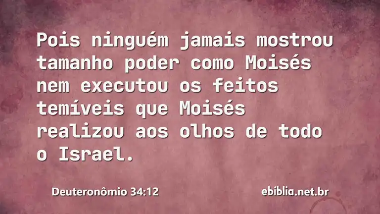 Deuteronômio 34:12