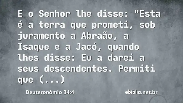 Deuteronômio 34:4