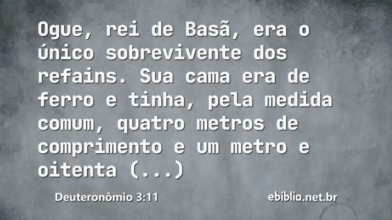 Deuteronômio 3:11