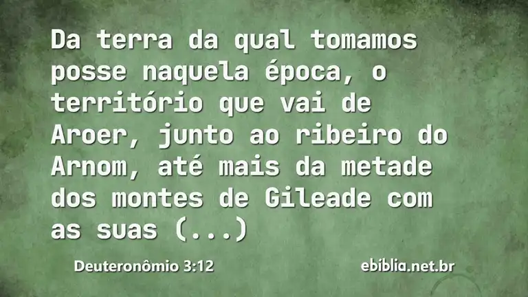 Deuteronômio 3:12