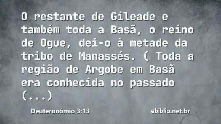 Deuteronômio 3:13