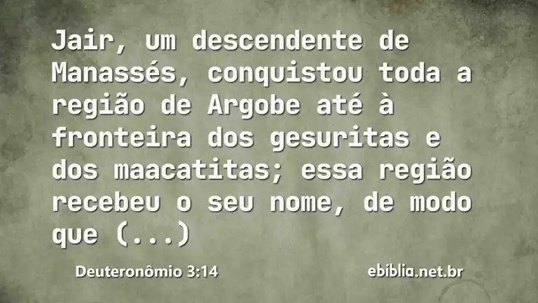 Deuteronômio 3:14