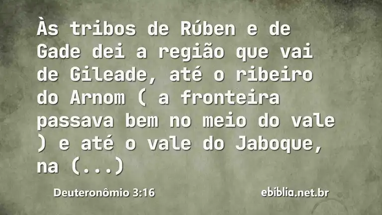 Deuteronômio 3:16