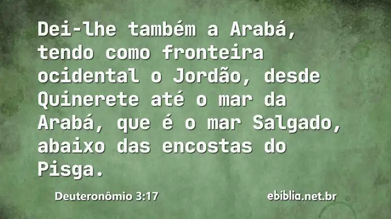 Deuteronômio 3:17