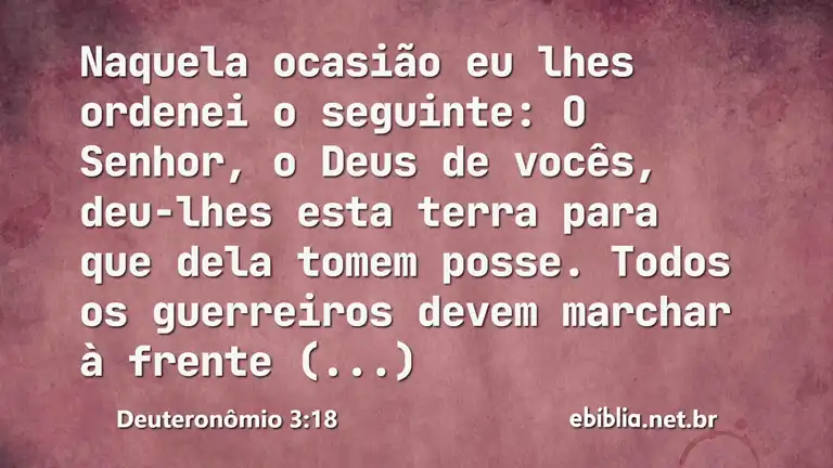 Deuteronômio 3:18