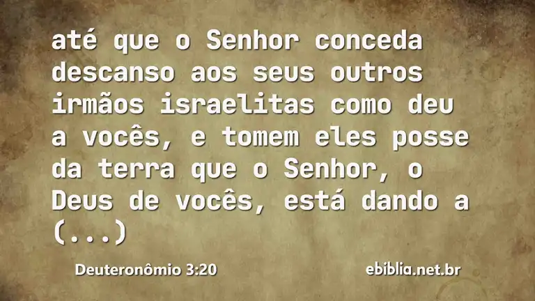 Deuteronômio 3:20