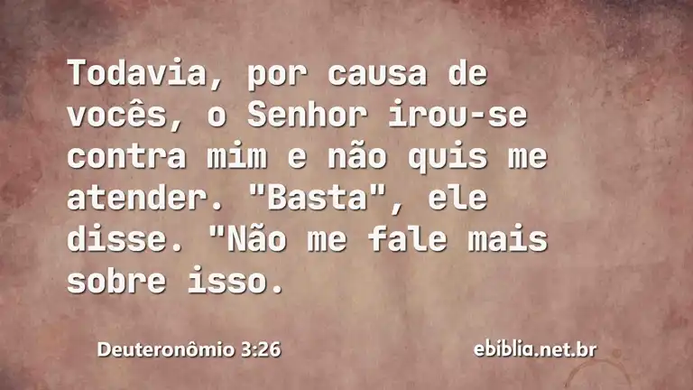 Deuteronômio 3:26