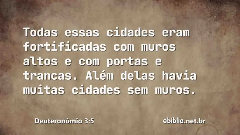 Deuteronômio 3:5