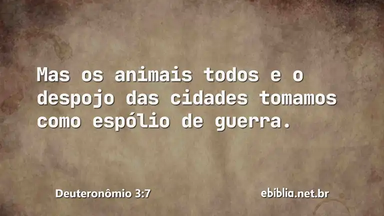 Deuteronômio 3:7