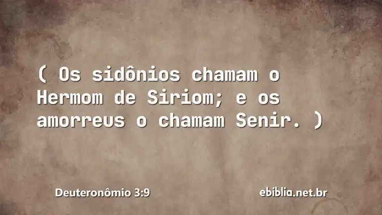 Deuteronômio 3:9